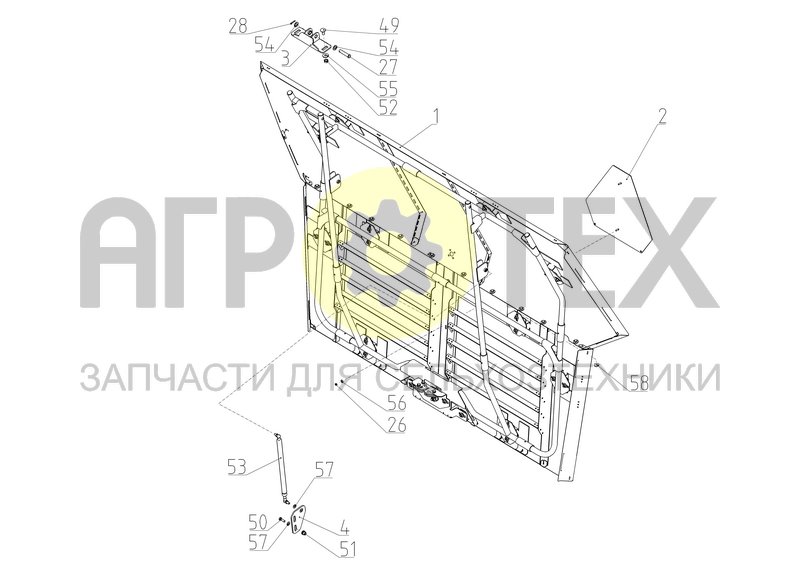 Чертеж Капоты (задняя часть) (РСМ-120.56.04.000Ф)